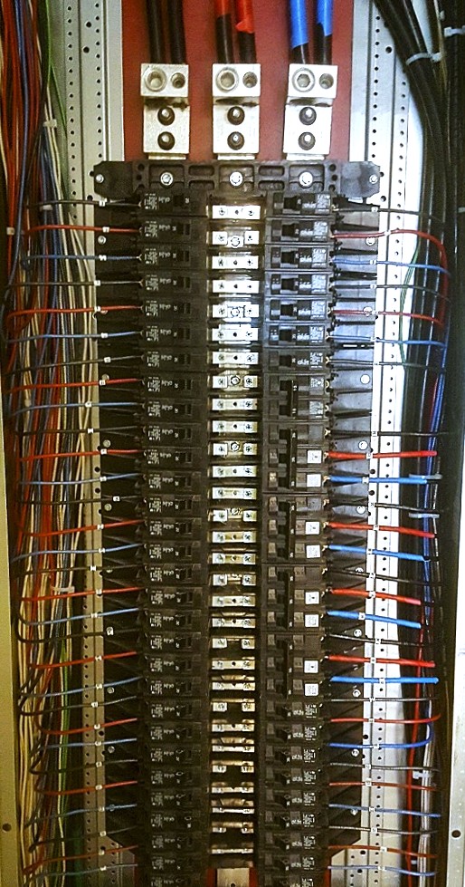 Clean residential electrical panel with organized wiring — Rise Above Electric Denver